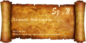 Szenes Marianna névjegykártya